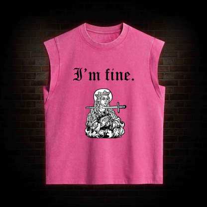 I'm Fine Women's Washed Tank Top
