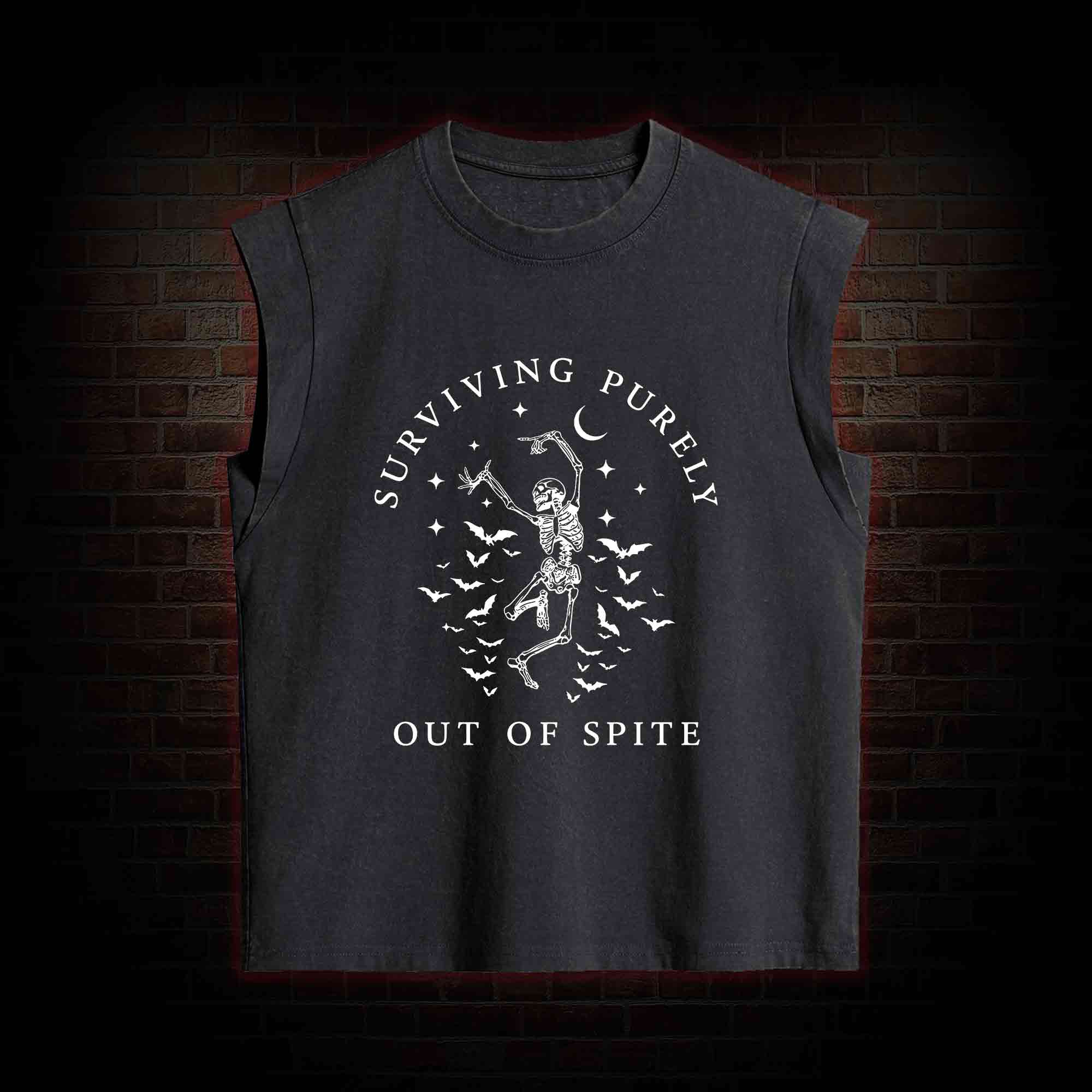 Surviving Purely Out of Spite Women's Washed Tank Top