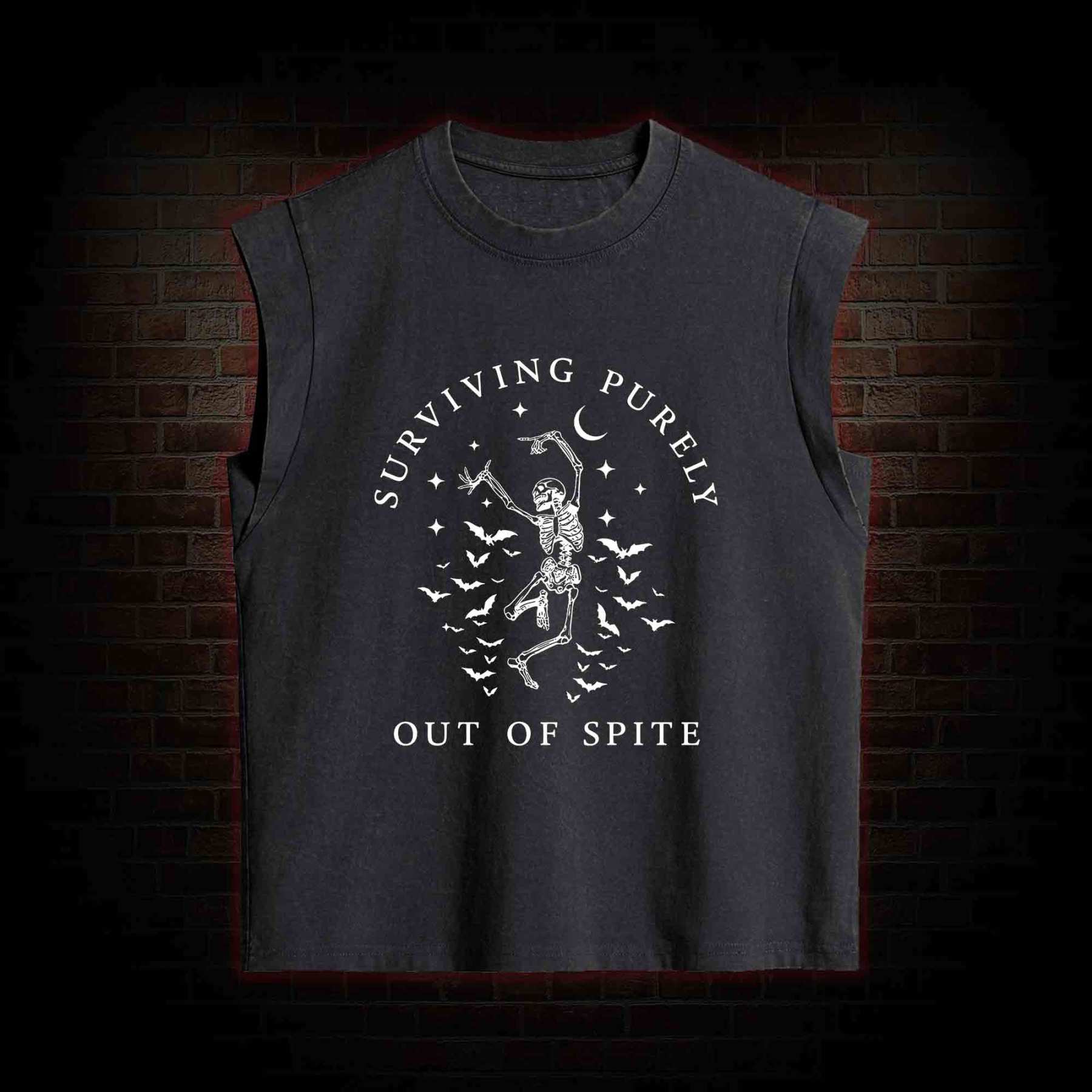 Surviving Purely Out of Spite Women's Washed Tank Top