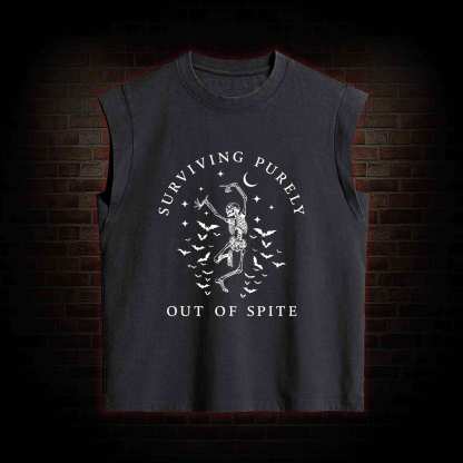 Surviving Purely Out of Spite Women's Washed Tank Top