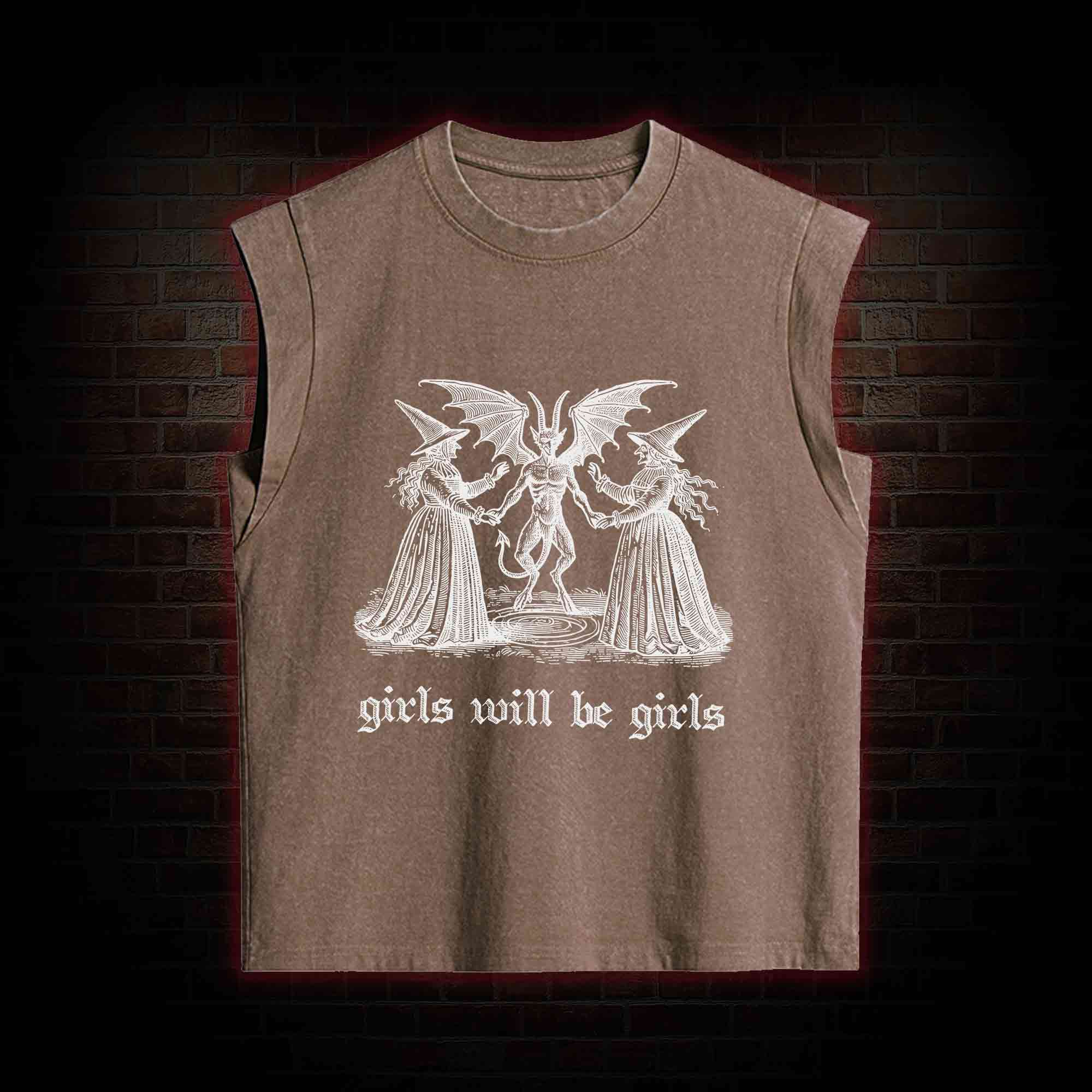 Girls Will Be Girls Women's Washed Tank Top