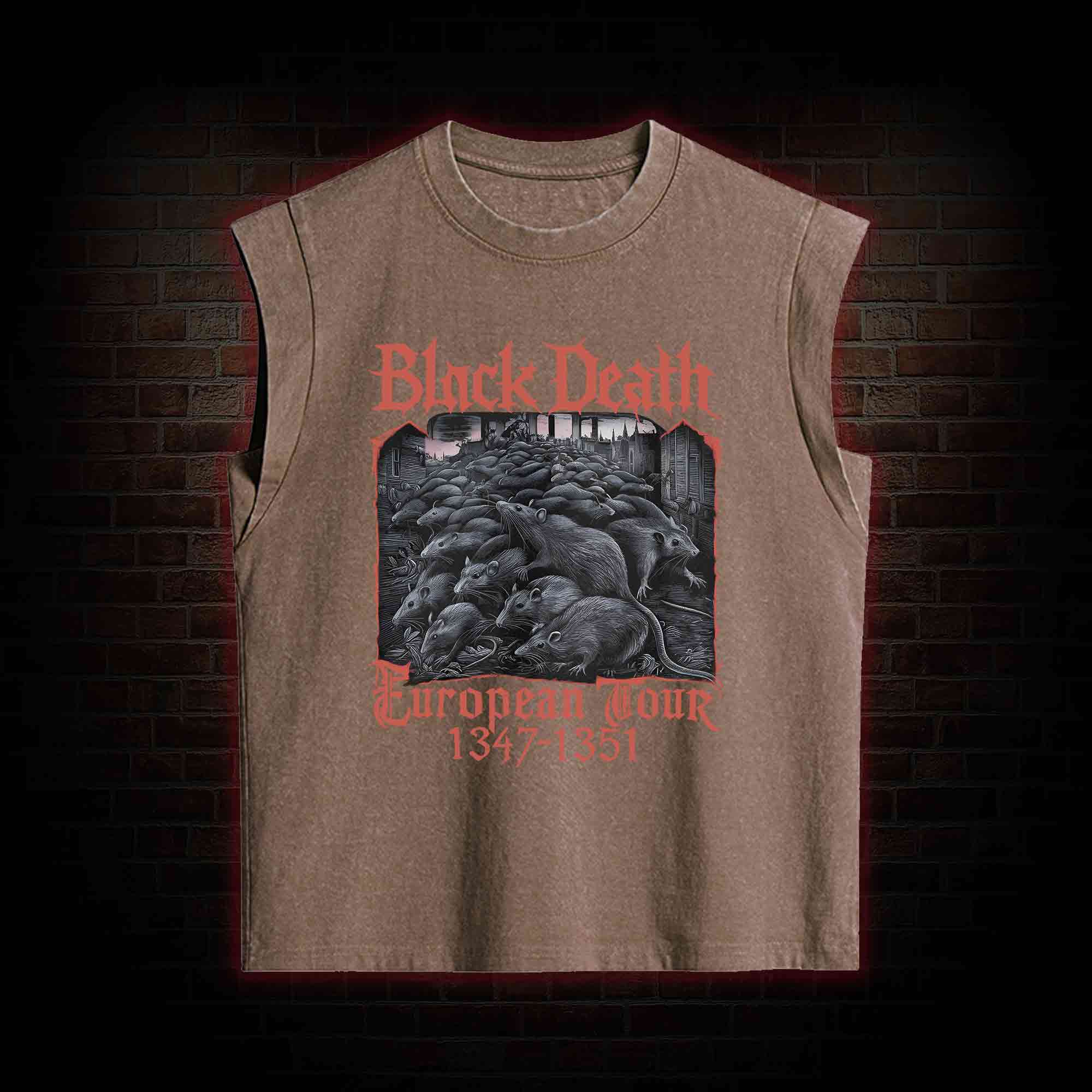 Vintage Black Death European Tour Women's Washed Tank Top