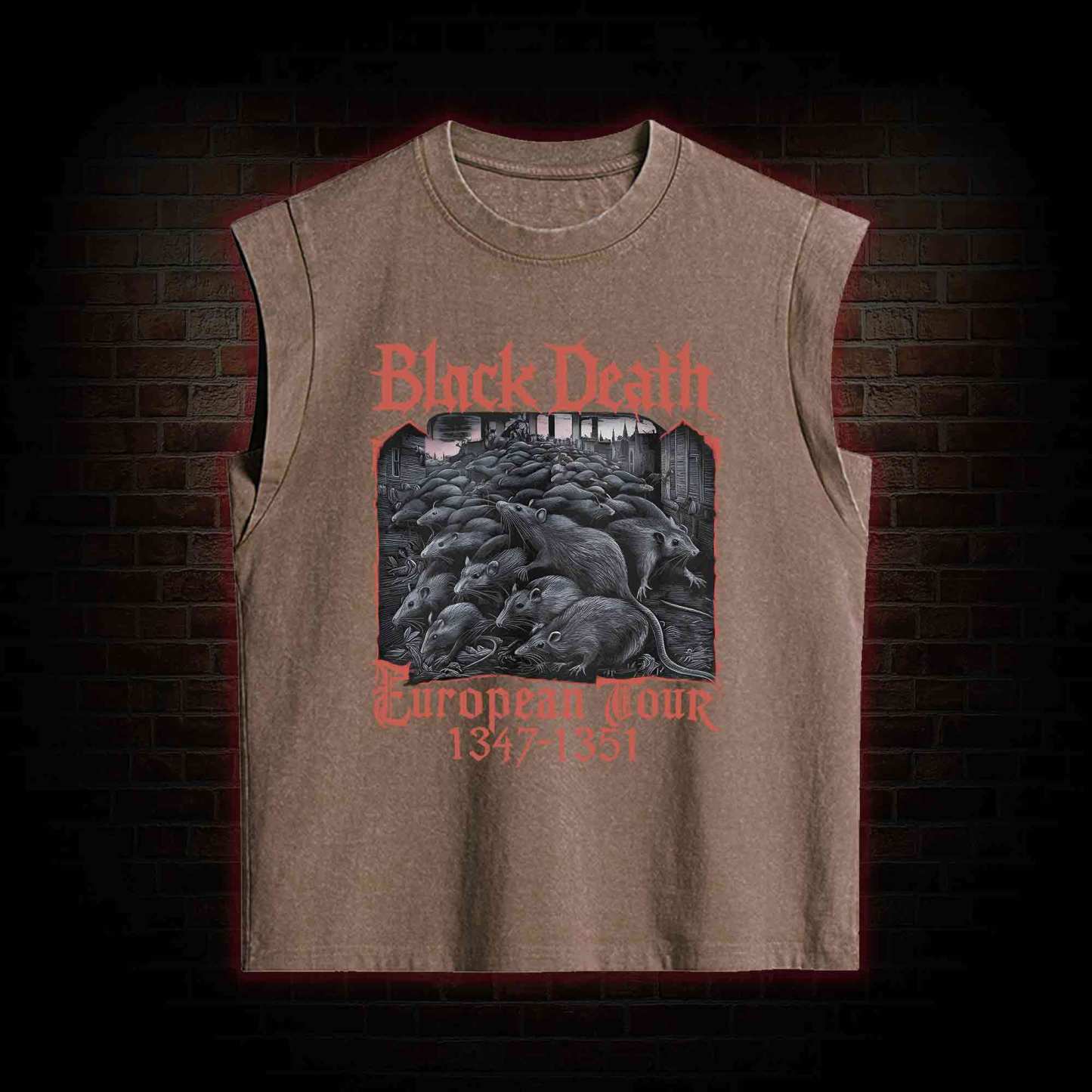Vintage Black Death European Tour Women's Washed Tank Top
