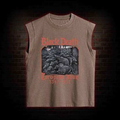 Vintage Black Death European Tour Women's Washed Tank Top