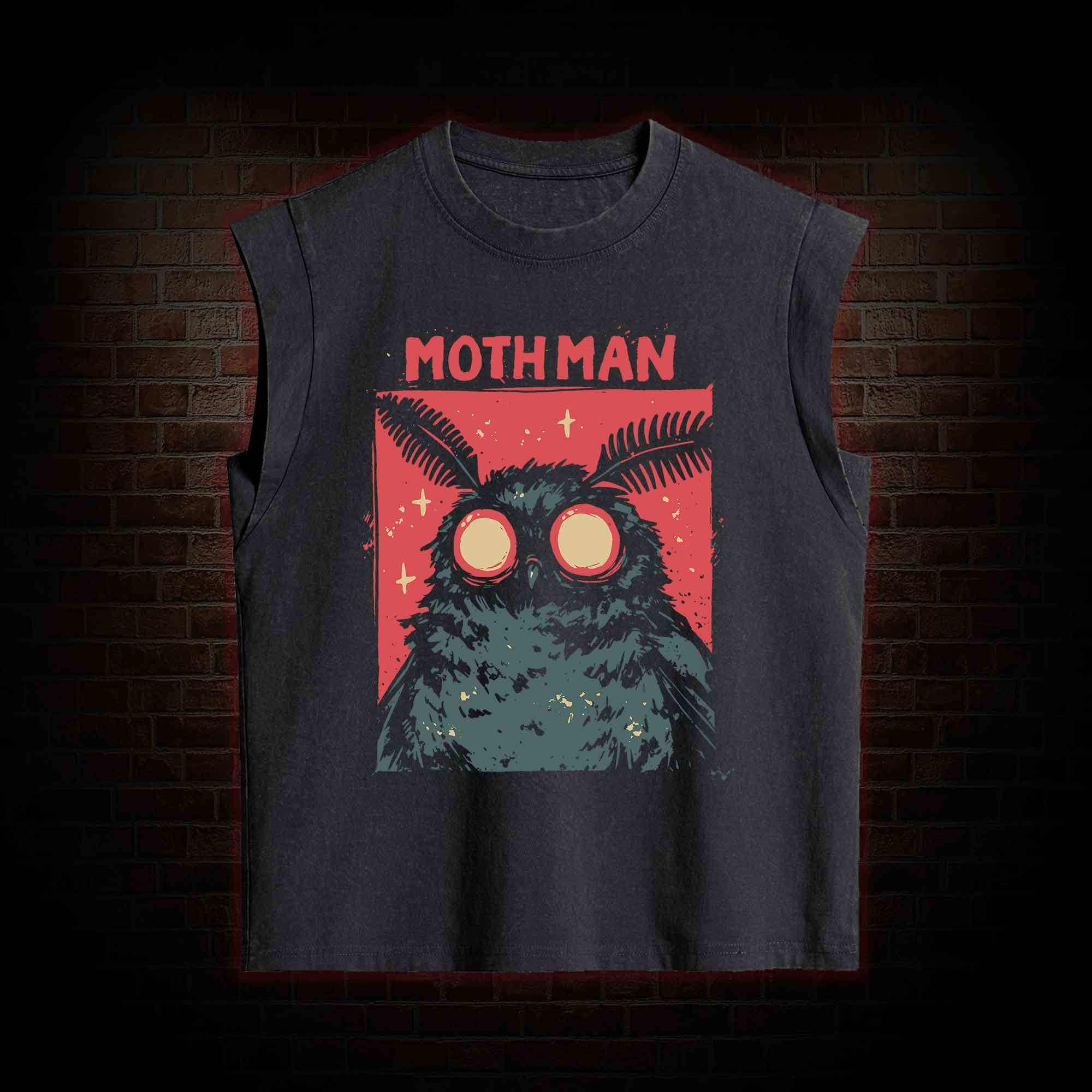 Cryptid Mothman Kid Pyramid Head Women's Washed Tank Top