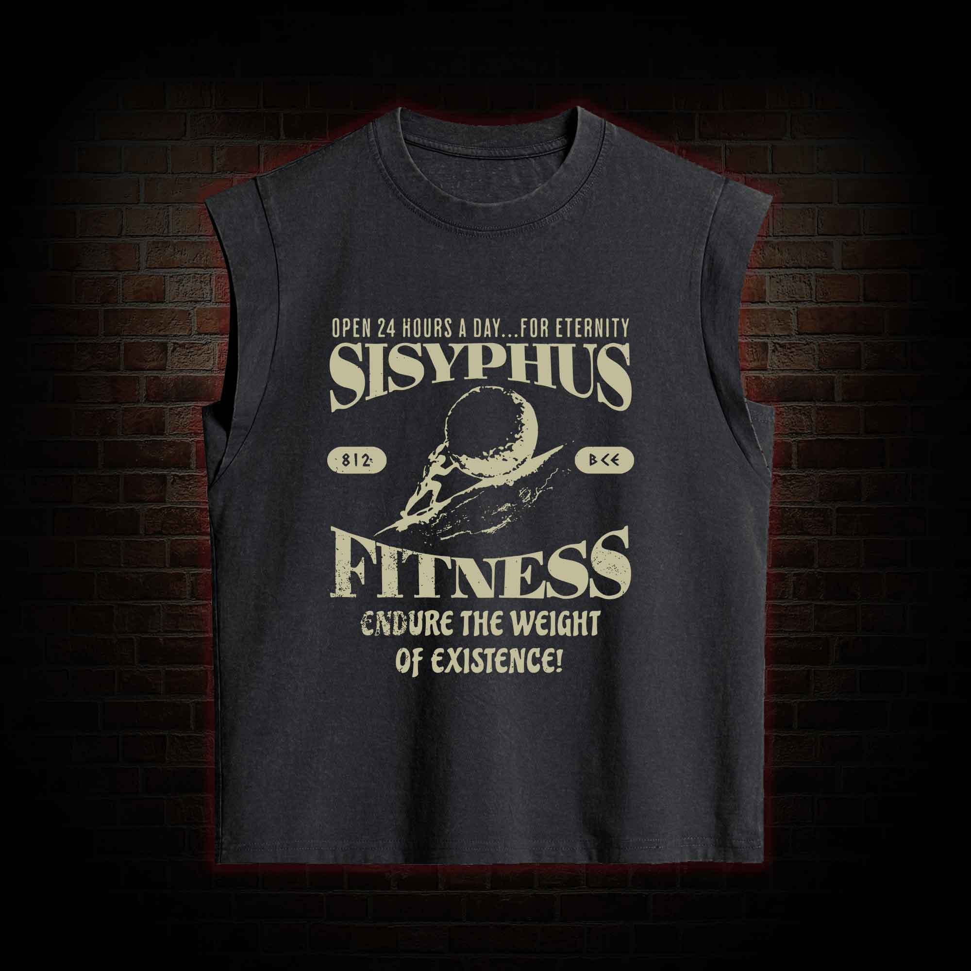 Sisyphus Fitness Kid Greek mythology Women's Washed Tank Top