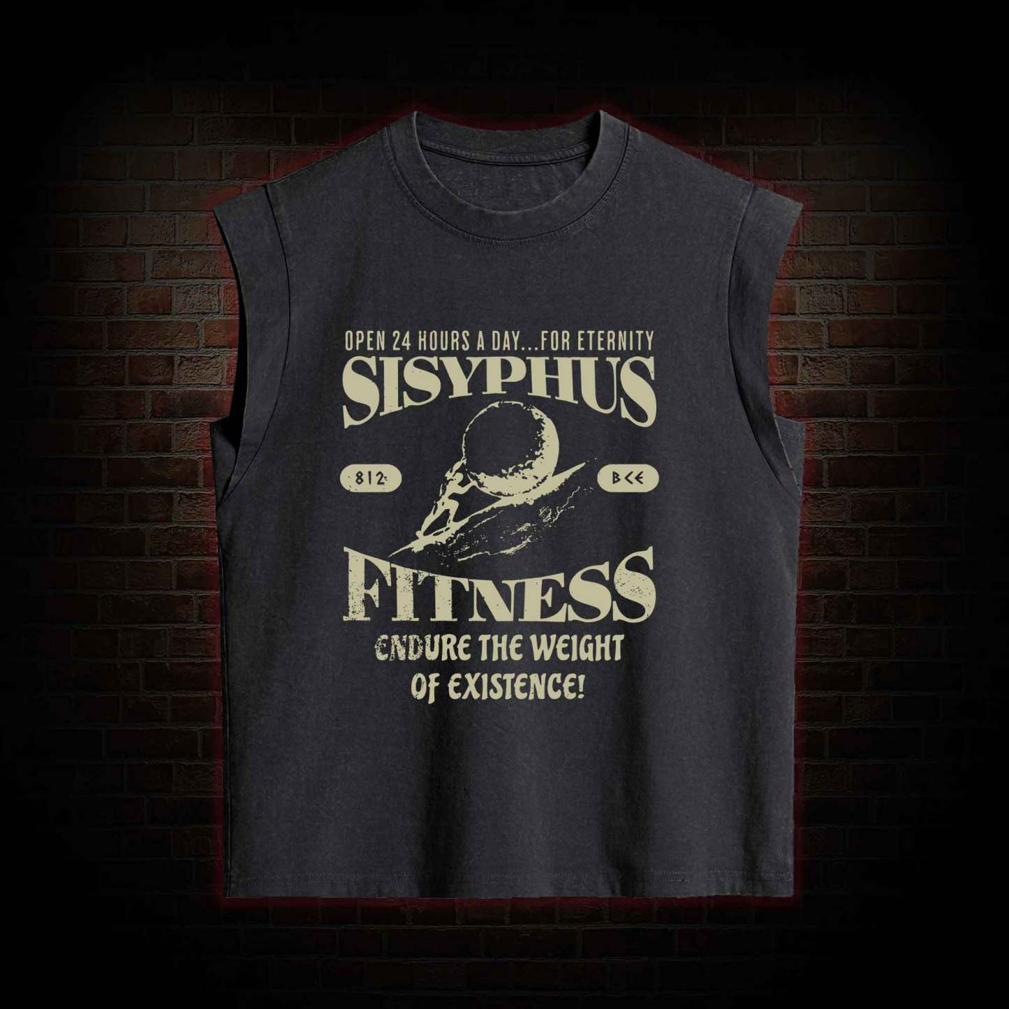 Sisyphus Fitness Kid Greek mythology Women's Washed Tank Top