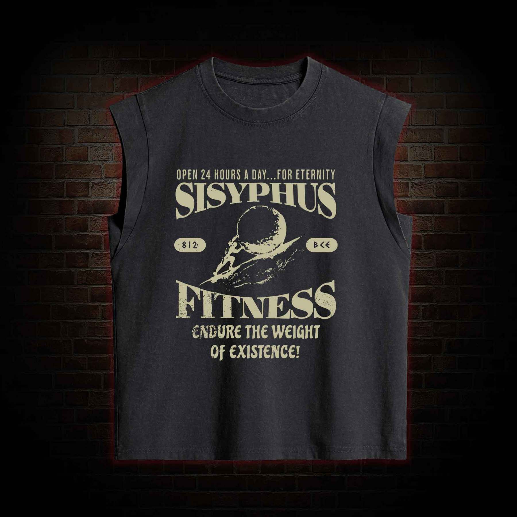 Sisyphus Fitness Kid Greek mythology Women's Washed Tank Top