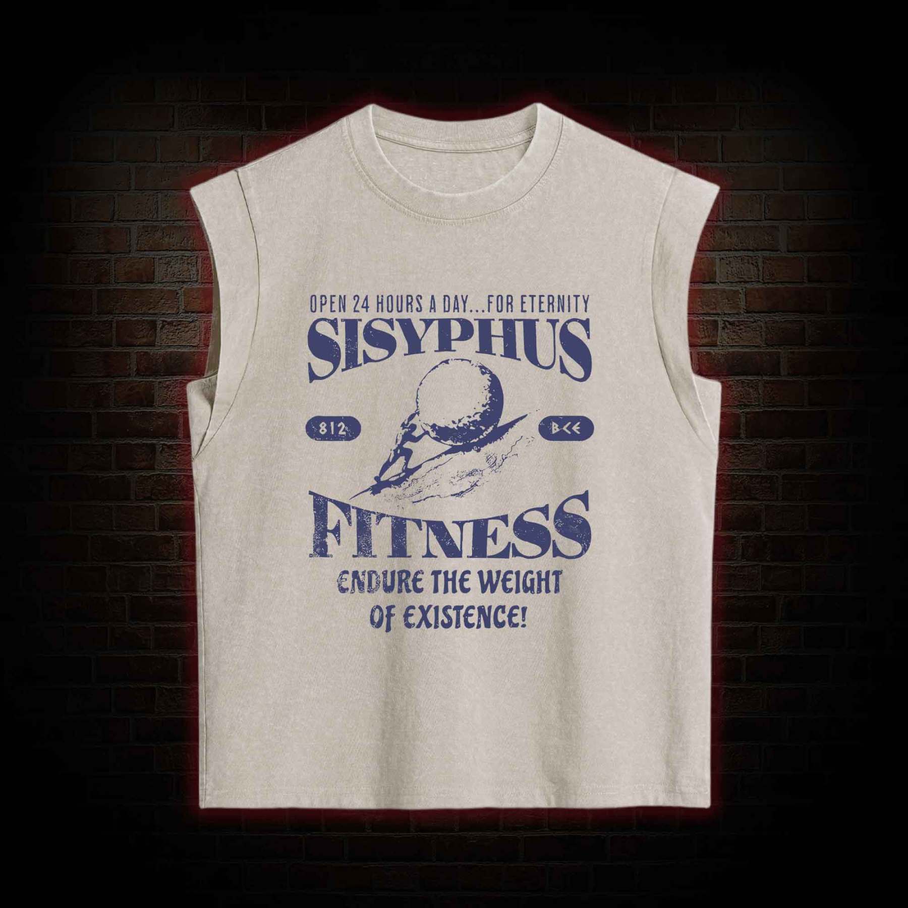 Sisyphus Fitness Kid Greek mythology Women's Washed Tank Top