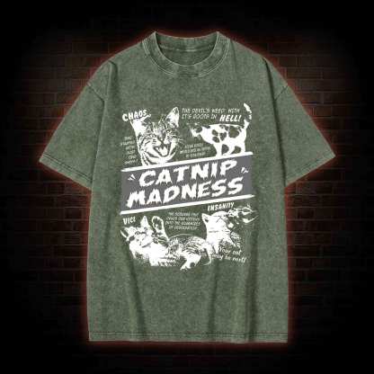 Catnip Madness Washed T-shirt