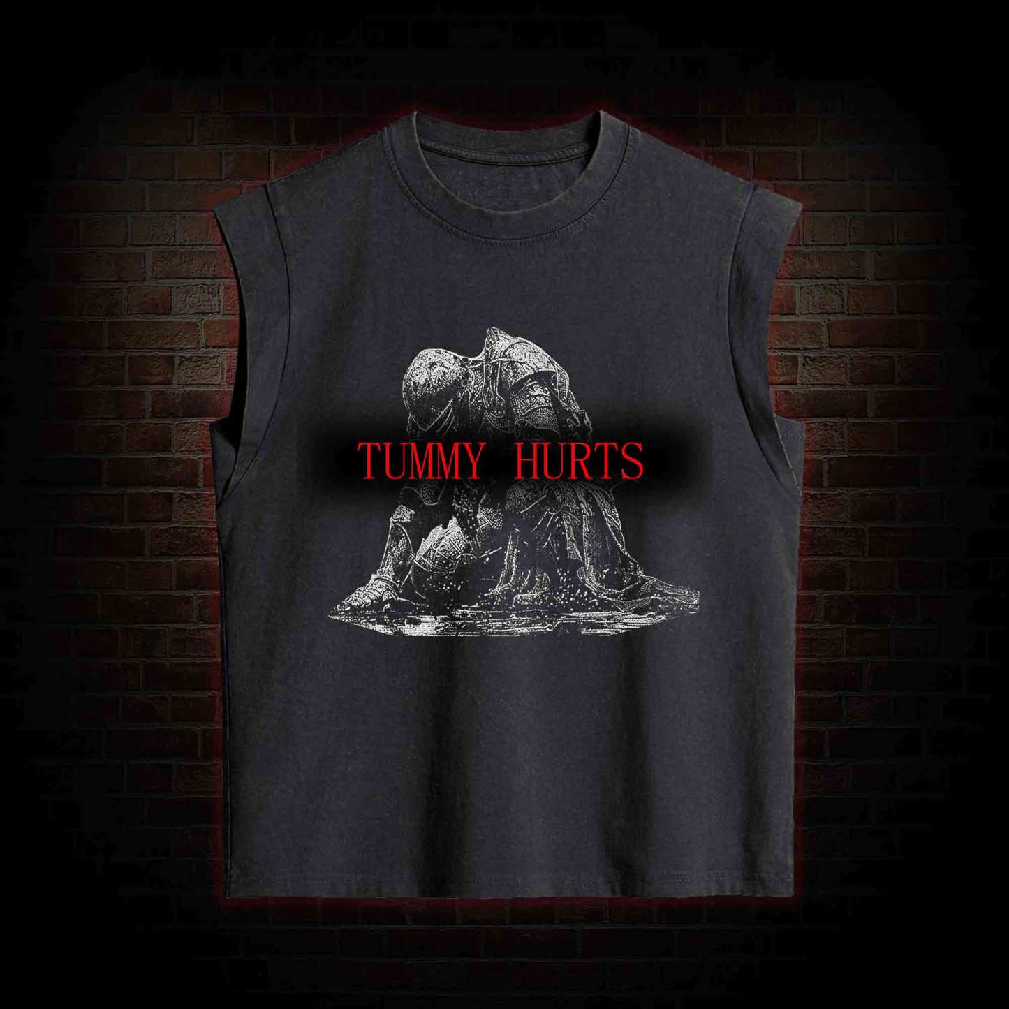 Retro Tummy Hurts Women's Washed Tank Top