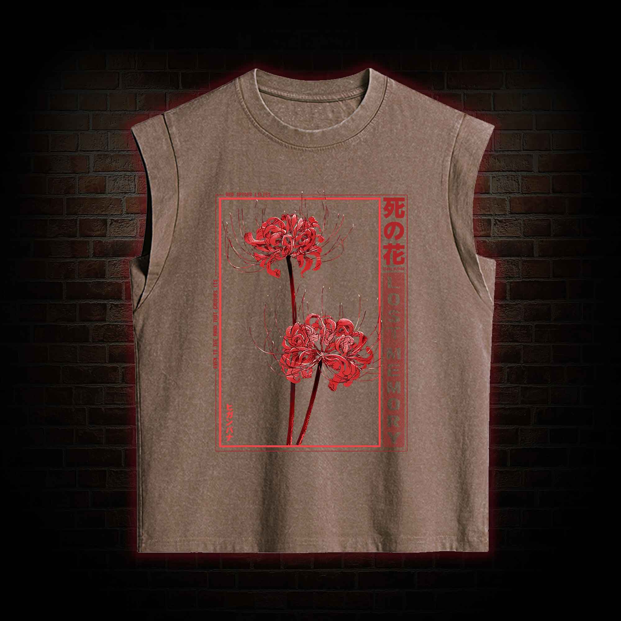 Red Spider Lily Women's Washed Tank Top