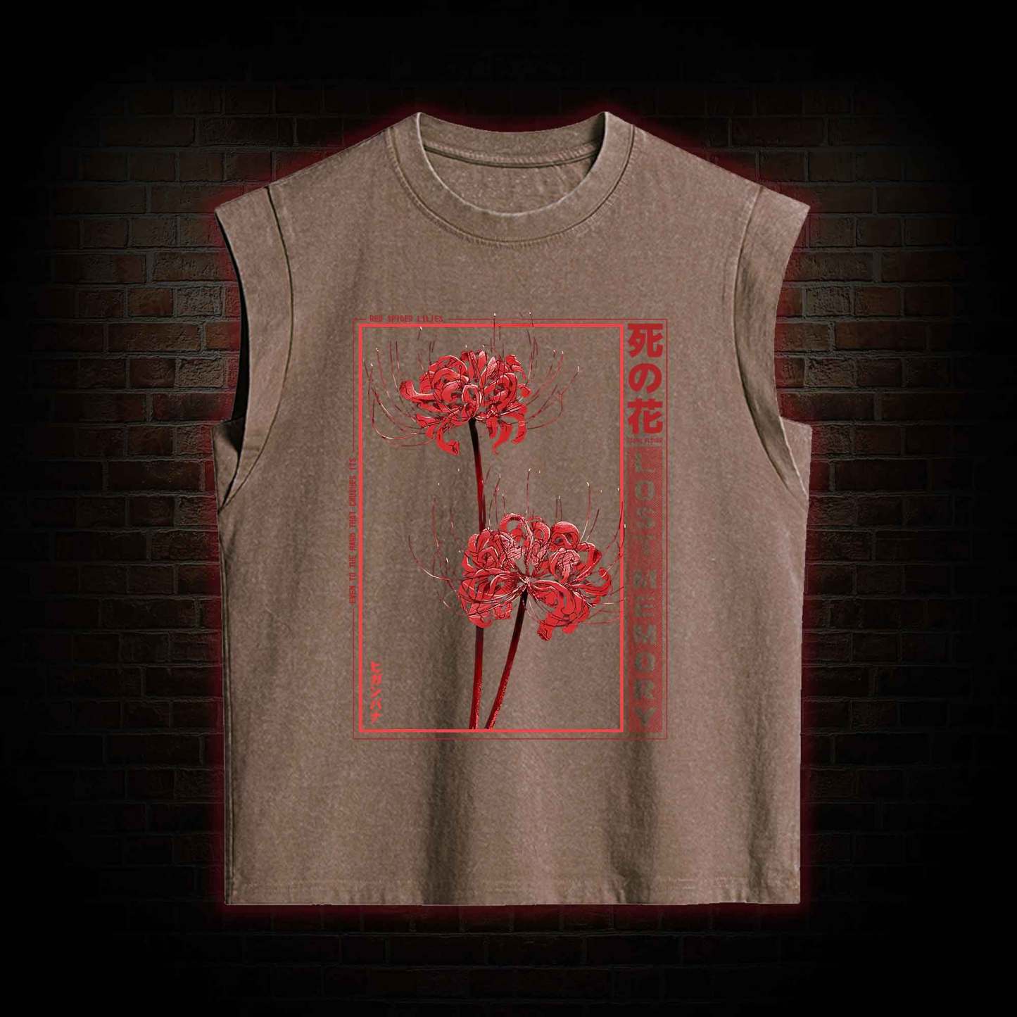 Red Spider Lily Women's Washed Tank Top