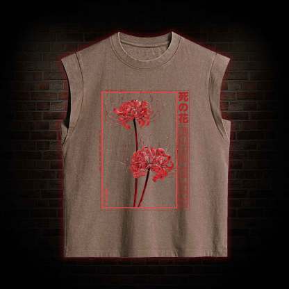 Red Spider Lily Women's Washed Tank Top