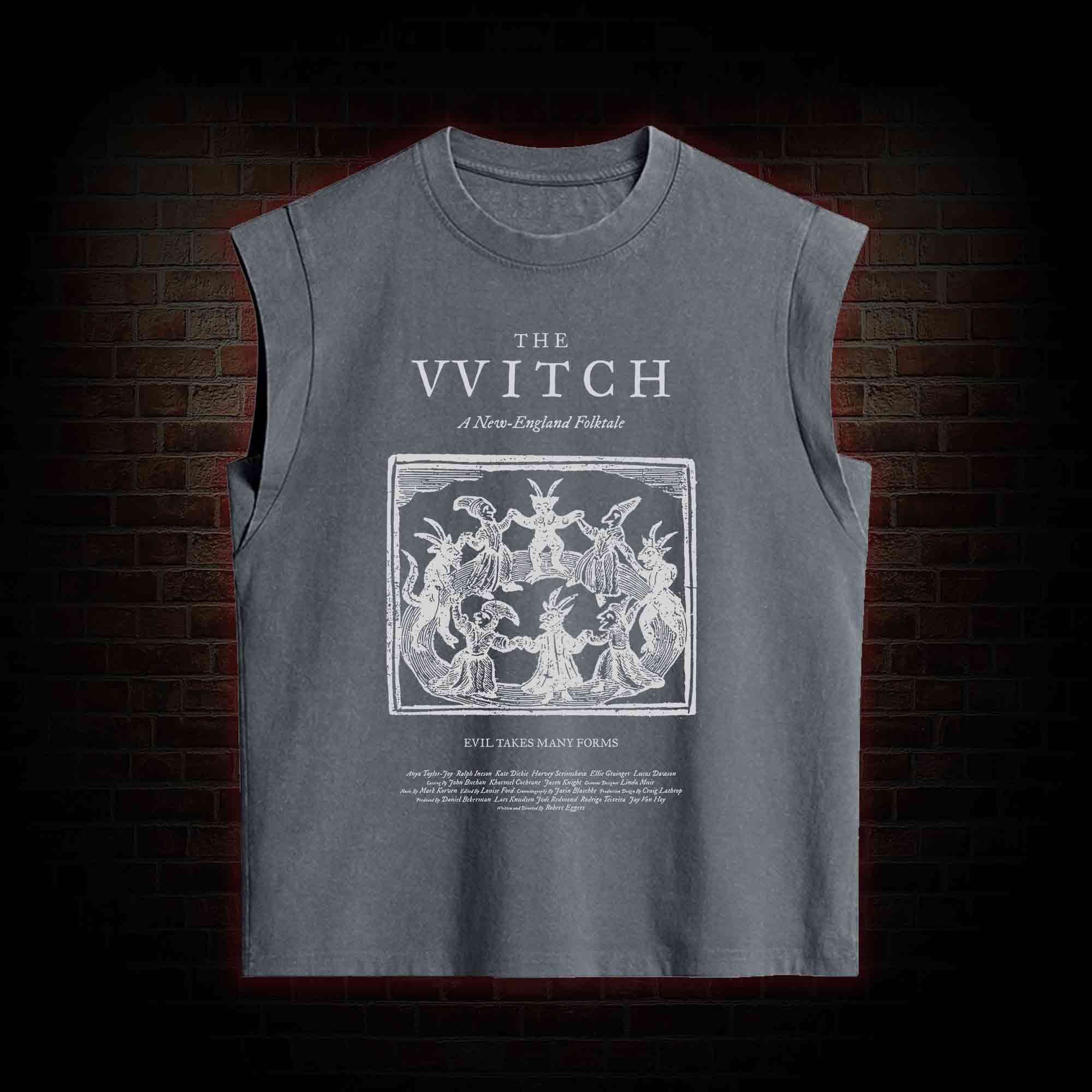 The Witch Retro Horror Folk Women's Washed Tank Top