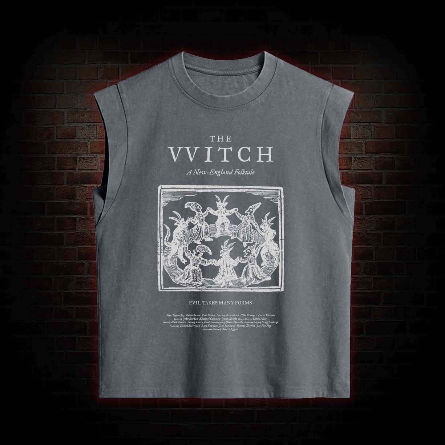 The Witch Retro Horror Folk Women's Washed Tank Top