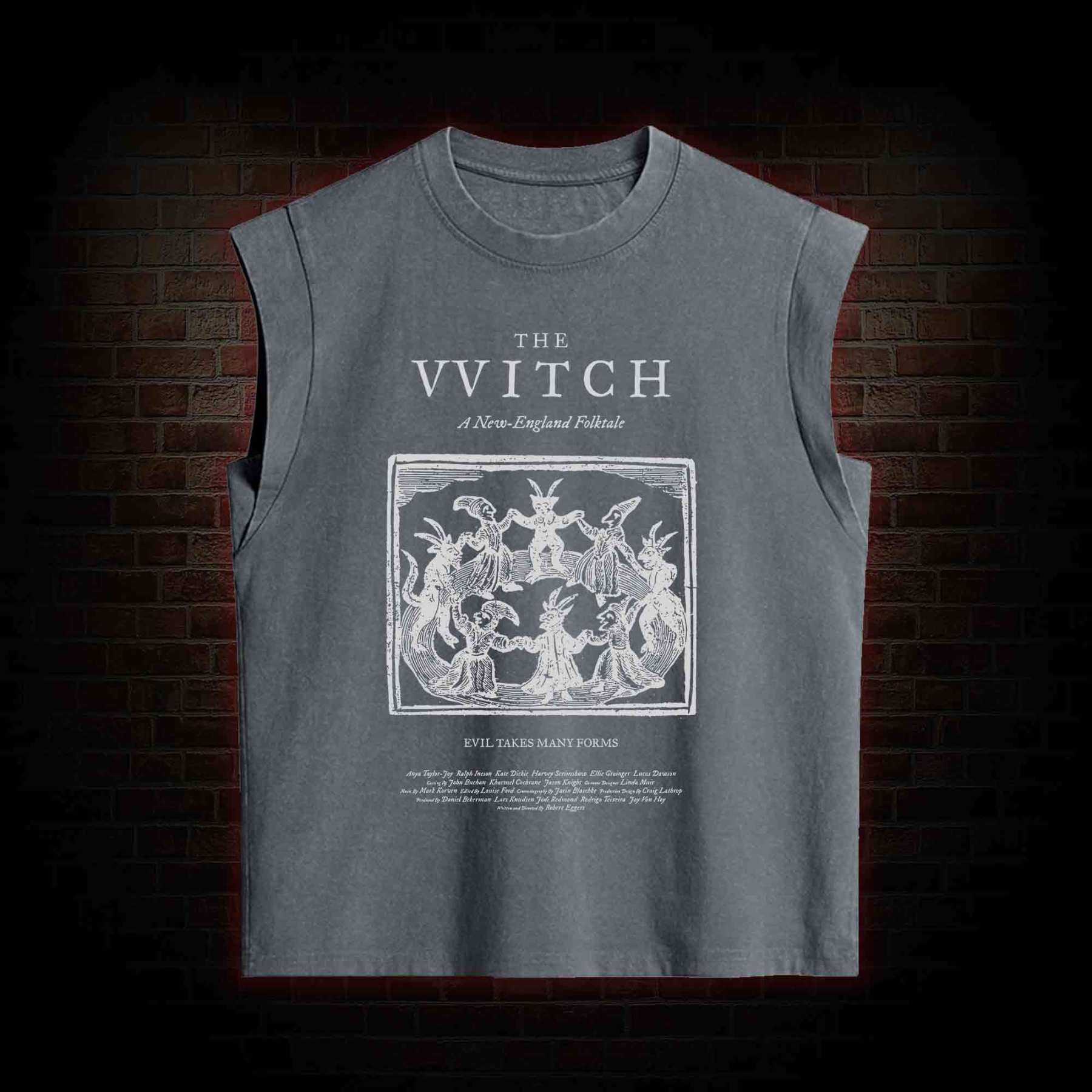 The Witch Retro Horror Folk Women's Washed Tank Top