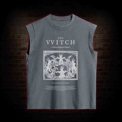 The Witch Retro Horror Folk Women's Washed Tank Top