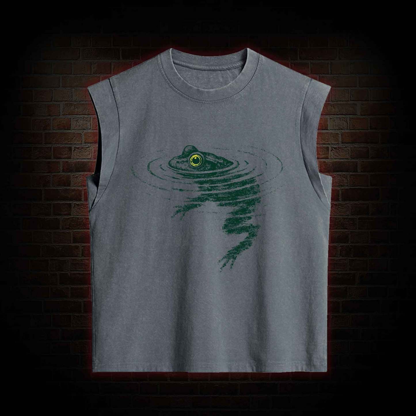 Frog Swimming Women's Washed Tank Top