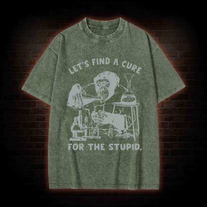Let's Find A Cure Washed T-shirt