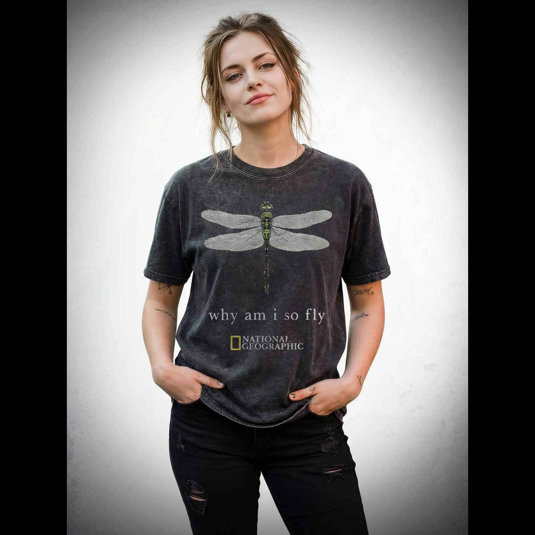 Why am I So Fly Washed T-shirt