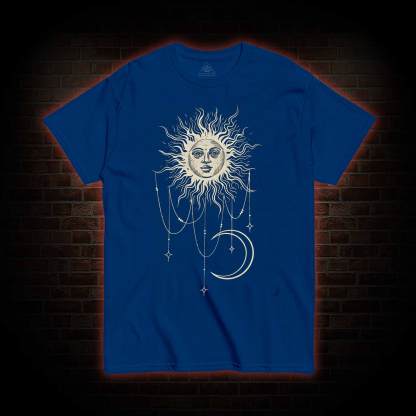 Vintage Celestial Sun and Moon T-shirt