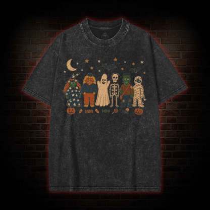 Halloween Monsters Washed T-shirt