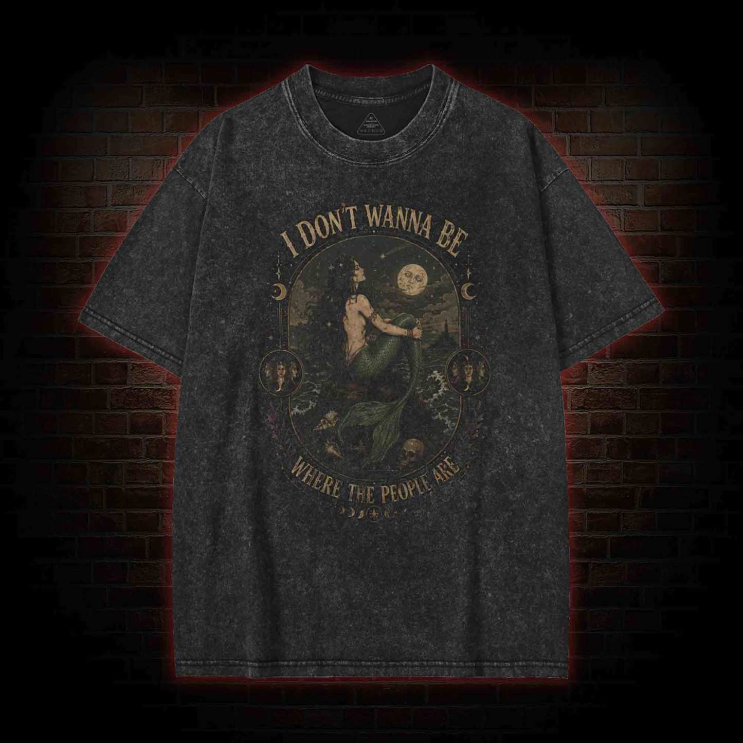 I don't Wanna be Where the People are Washed T-shirt