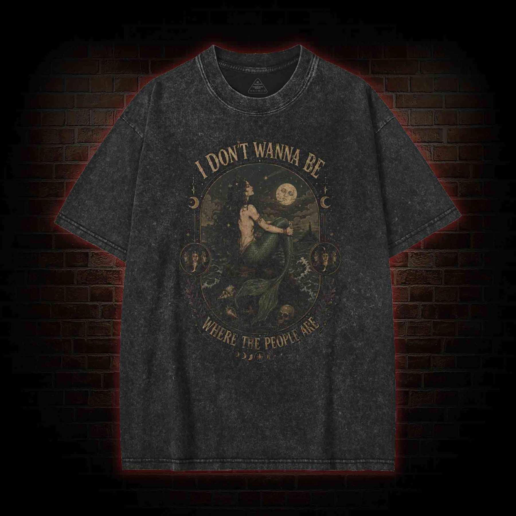 I don't Wanna be Where the People are Washed T-shirt