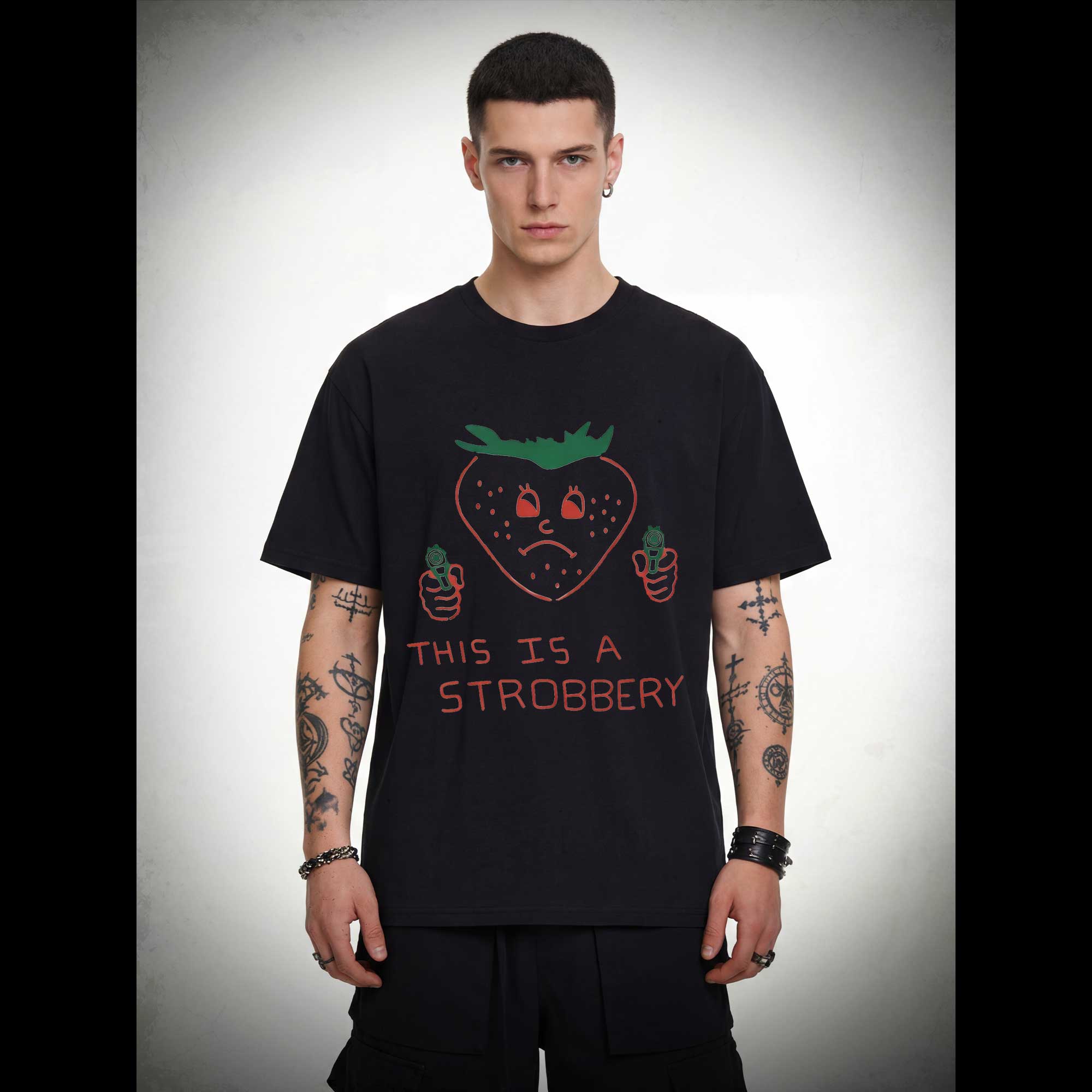 This is a Strobbery T-shirt