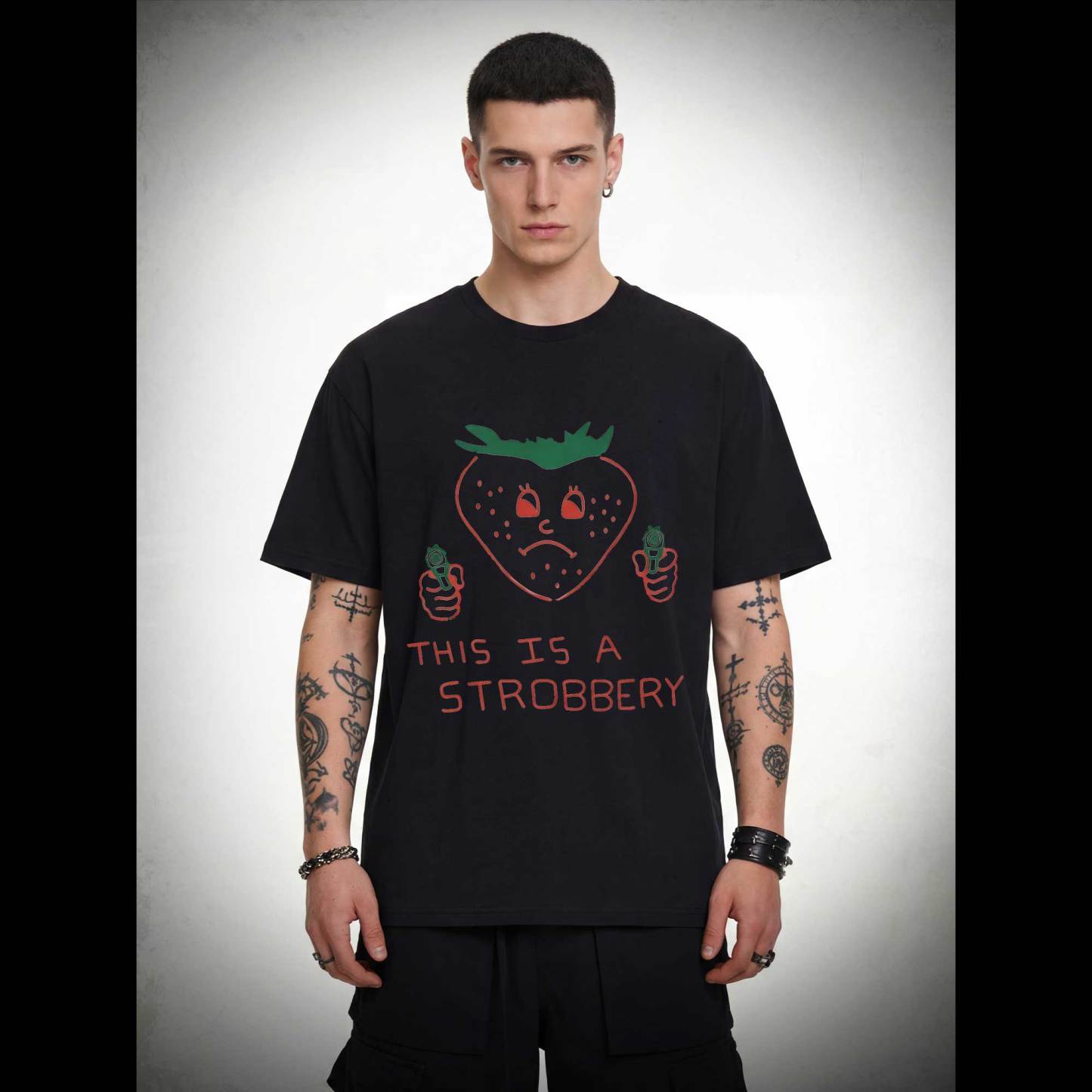 This is a Strobbery T-shirt