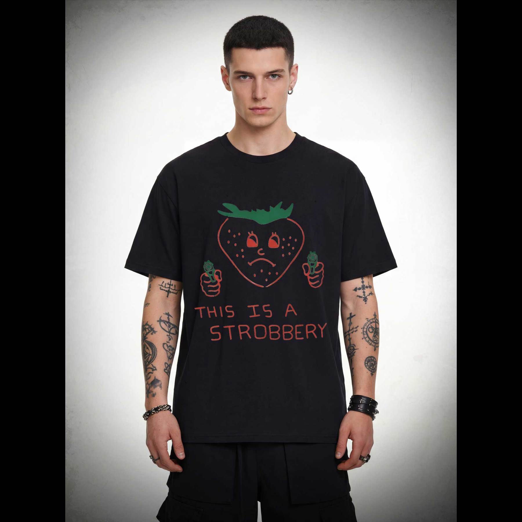 This is a Strobbery T-shirt