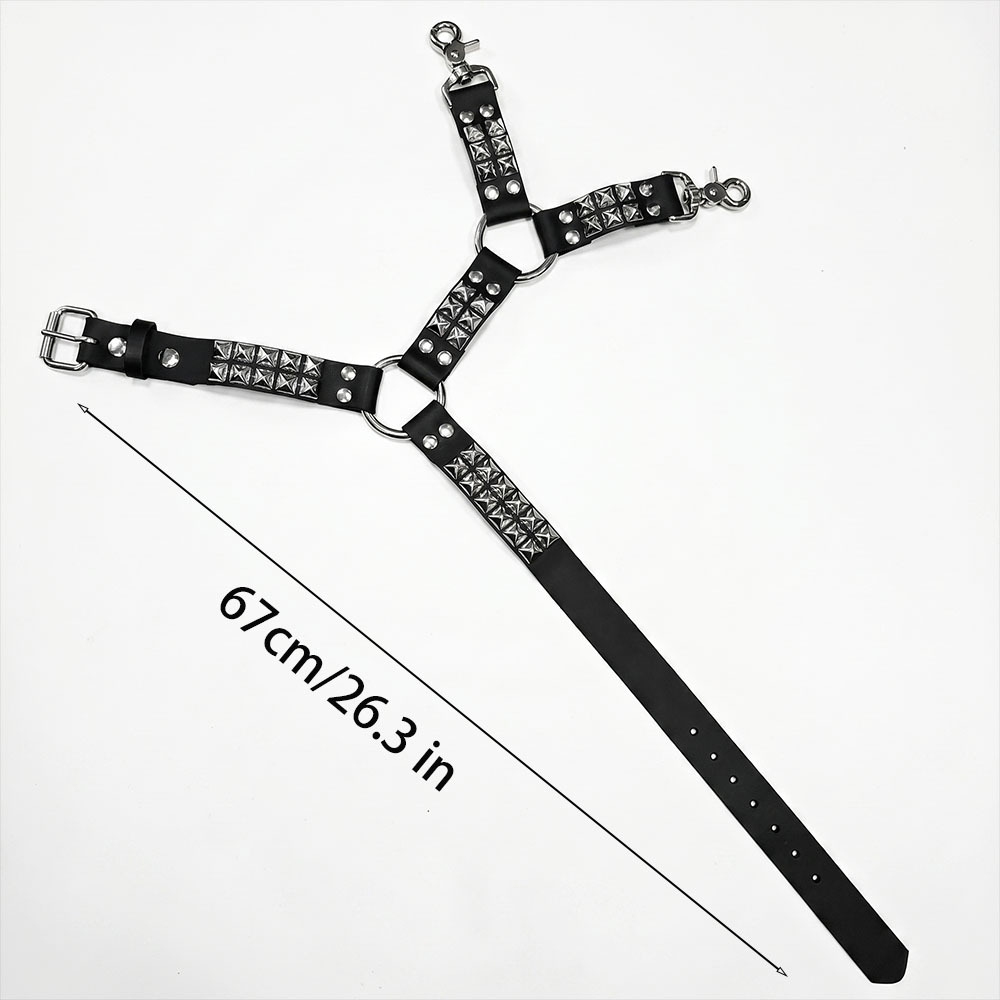 Punk Goth Rock Studded Thigh Harness