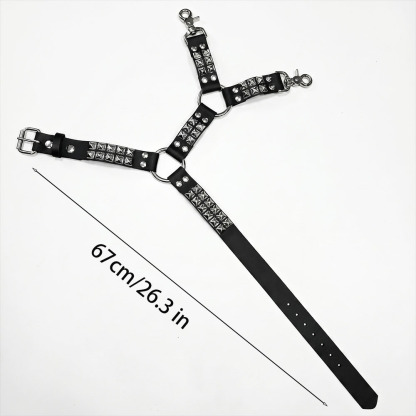 Punk Goth Rock Studded Thigh Harness