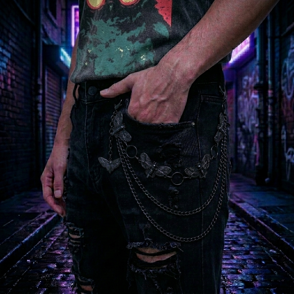 Skull & Butterfly Thigh Harness