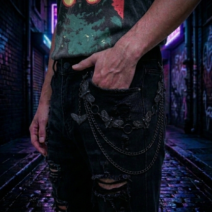 Skull & Butterfly Thigh Harness