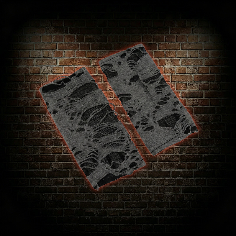 Distressed Dark Gloves