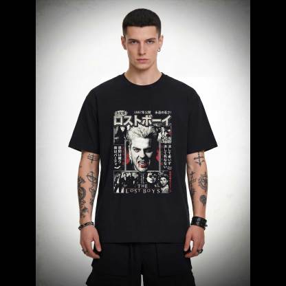 Retro Japanese 80s Vampire Horror T-shirt