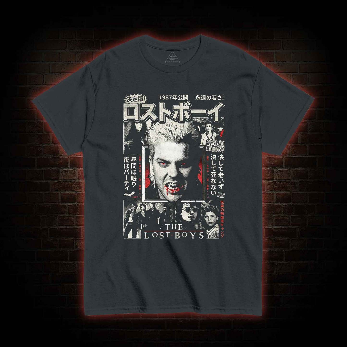 Retro Japanese 80s Vampire Horror T-shirt