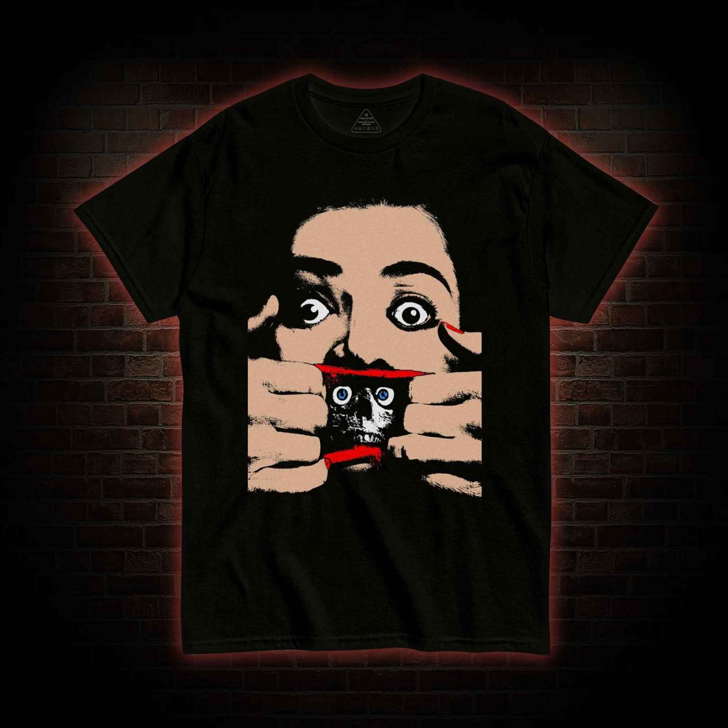 Rip Mouth Hidden Skull T-shirt