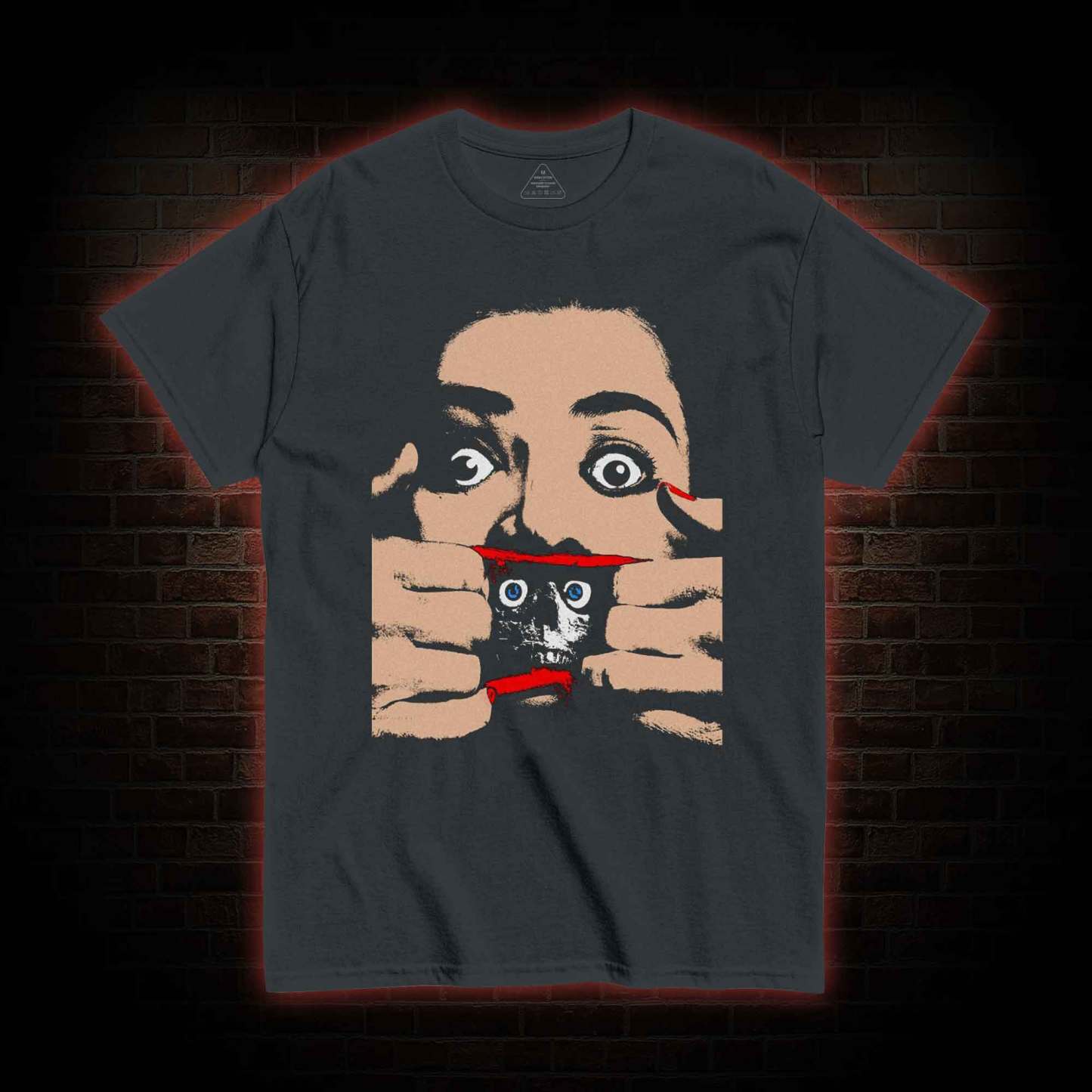 Rip Mouth Hidden Skull T-shirt