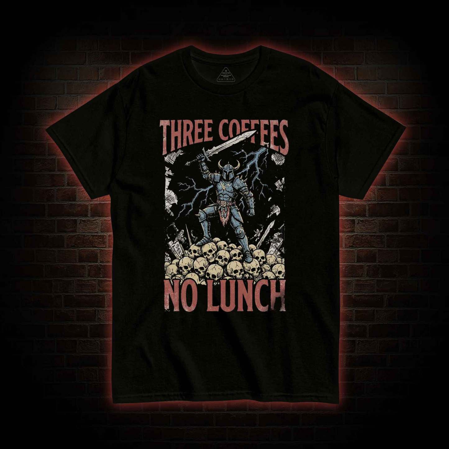 Three Coffees No Lunch T-shirt