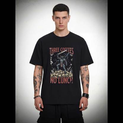 Three Coffees No Lunch T-shirt
