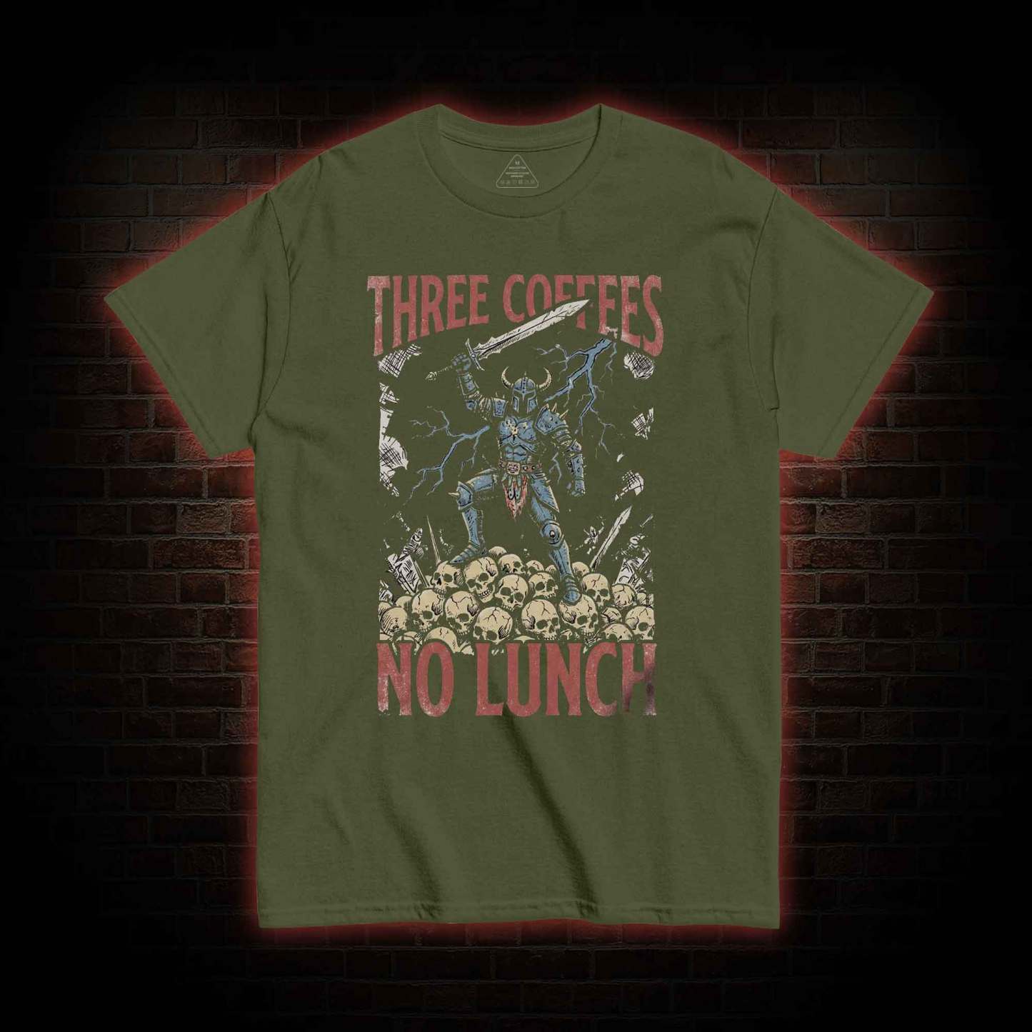 Three Coffees No Lunch T-shirt