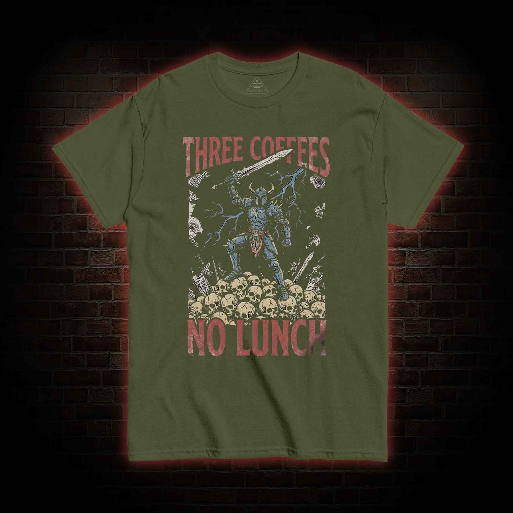 Three Coffees No Lunch T-shirt