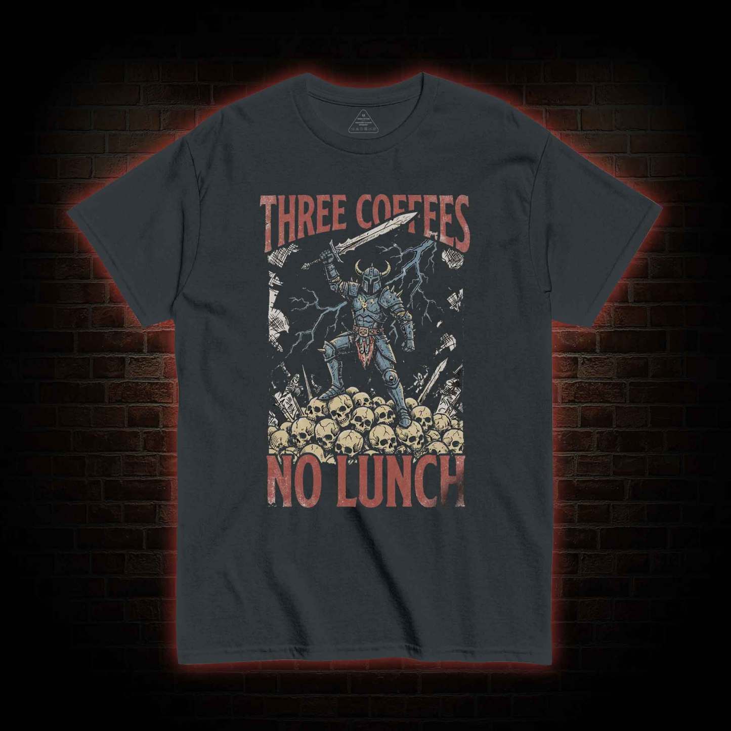 Three Coffees No Lunch T-shirt