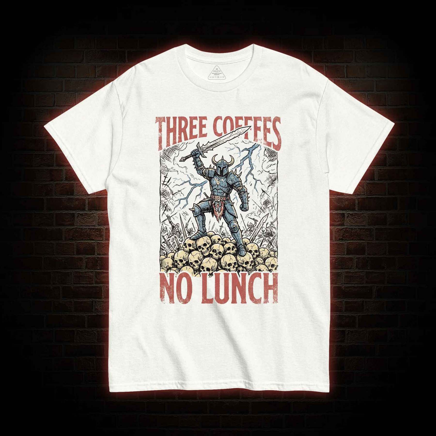 Three Coffees No Lunch T-shirt