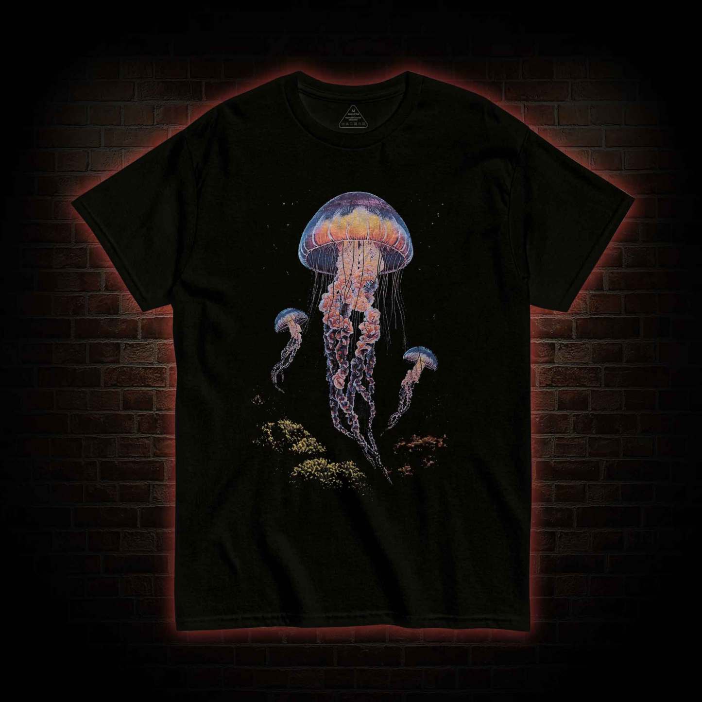 Vintage Jellyfish Dark Ocean Grunge T-shirt