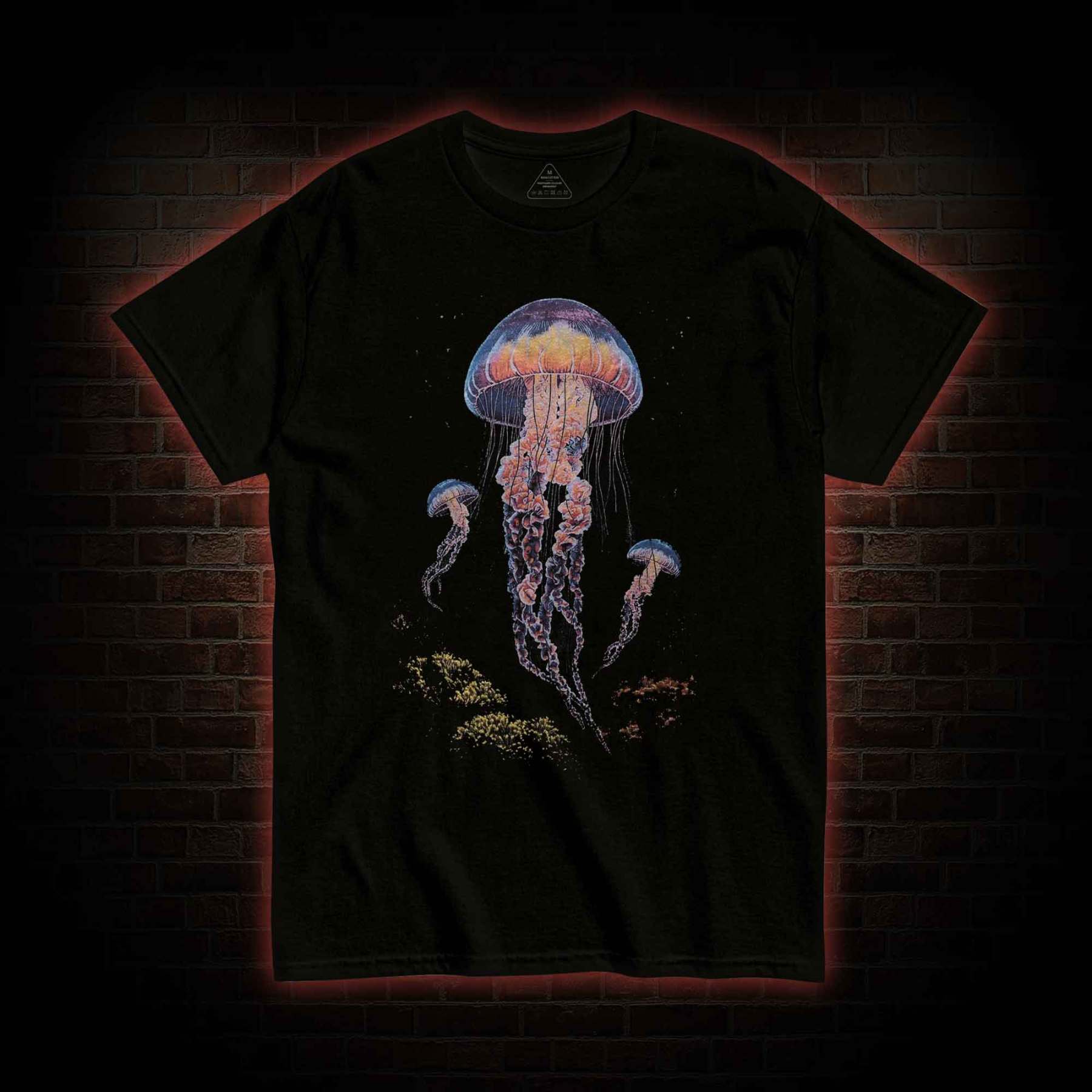 Vintage Jellyfish Dark Ocean Grunge T-shirt