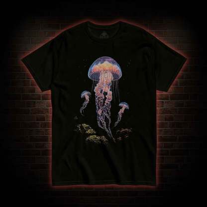 Vintage Jellyfish Dark Ocean Grunge T-shirt